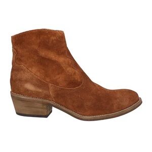 Elegant Italian Made Brown Suede Ankle Booties